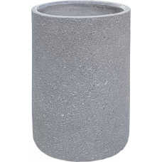 Besk Puķu pods stiklšķiedras cilindra 40x40x50cm, gaiši pelēks