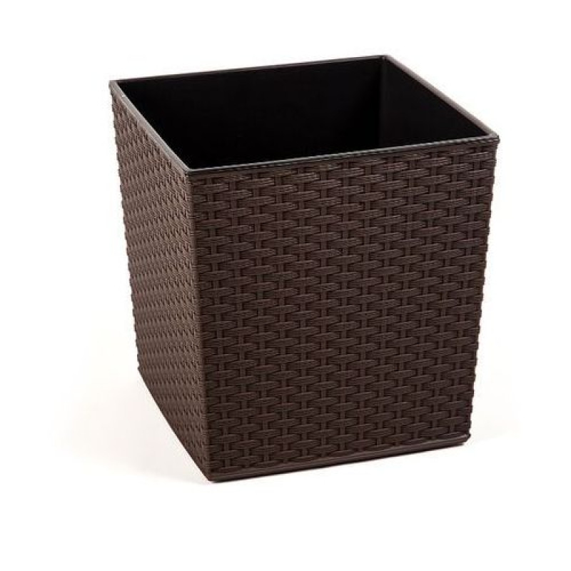Lamela Puķu pods Juka rattan 250x250mm, t.brūns