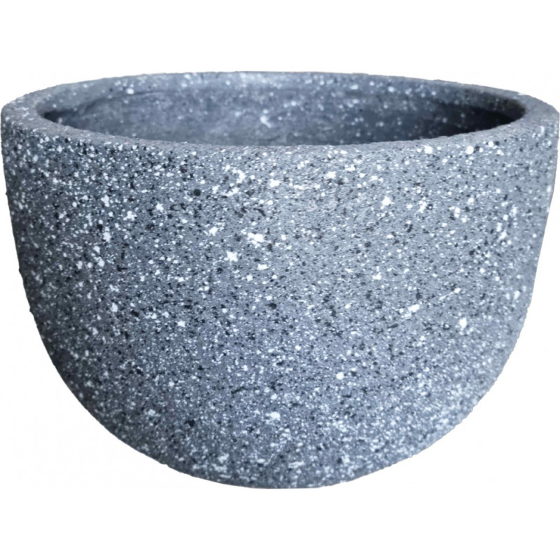 Besk Puķu pods stiklšķiedras pusapaļš 30x20, tumši pelēks