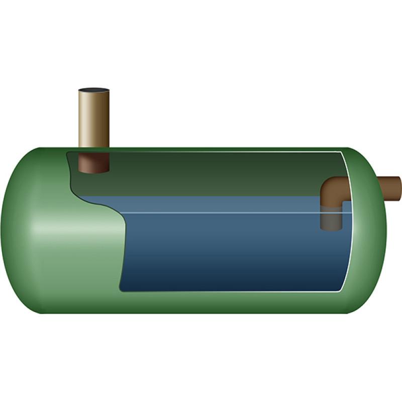 Novewater Armētas stiklšķiedras rezervuārs MA3A V=3000L, d1100mm L3200mm