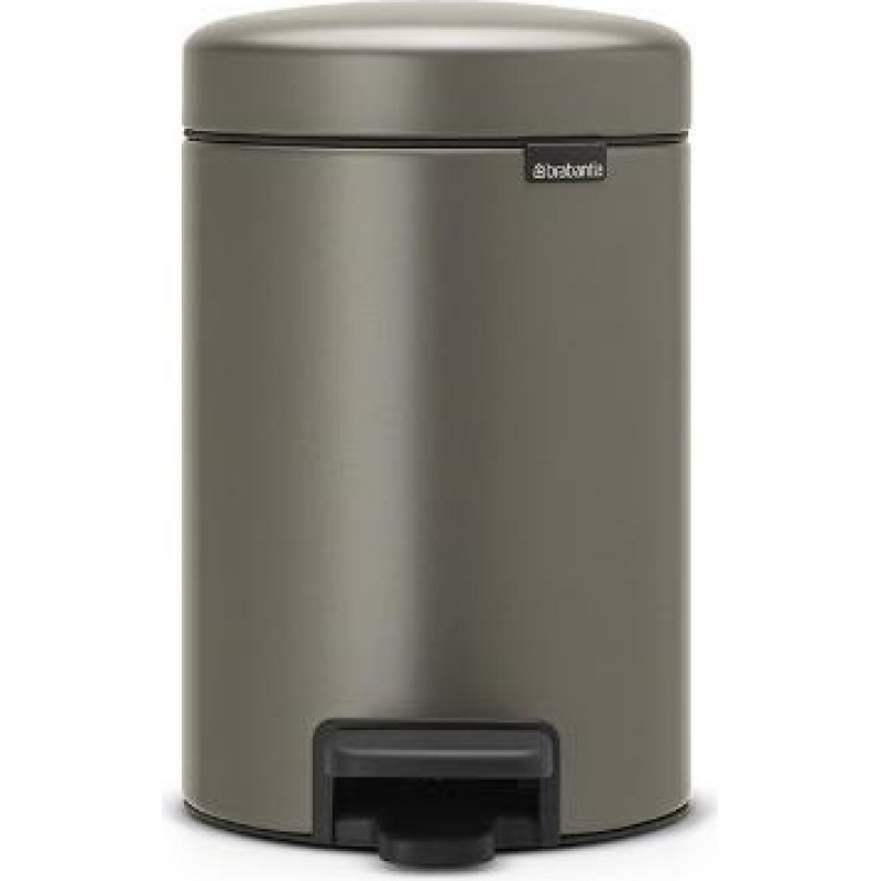 Brabantia atkritumu tvertne ar pedāli NewIcon, 3l, platinum