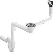 Hansgrohe virtuves izlietnes sifons ar izplūdi un pārplūdi D16-10, 1½ x40/50 mm, granīta izlietnēm
