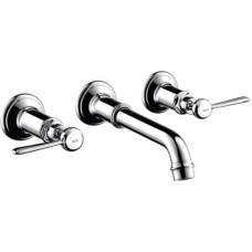 Hansgrohe izlietnes maisītāja Axor Montreux virsapmetuma daļa, 3 MC, iztece 225 mm, no sienas, hroms