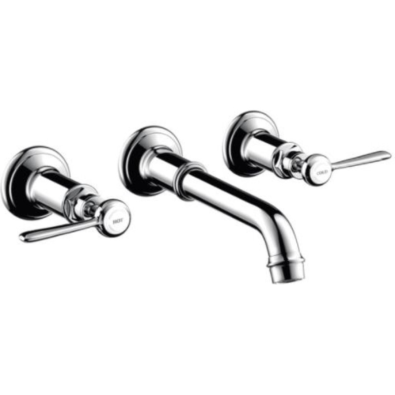 Hansgrohe izlietnes maisītāja Axor Montreux virsapmetuma daļa, 3 MC, iztece 225 mm, no sienas, hroms