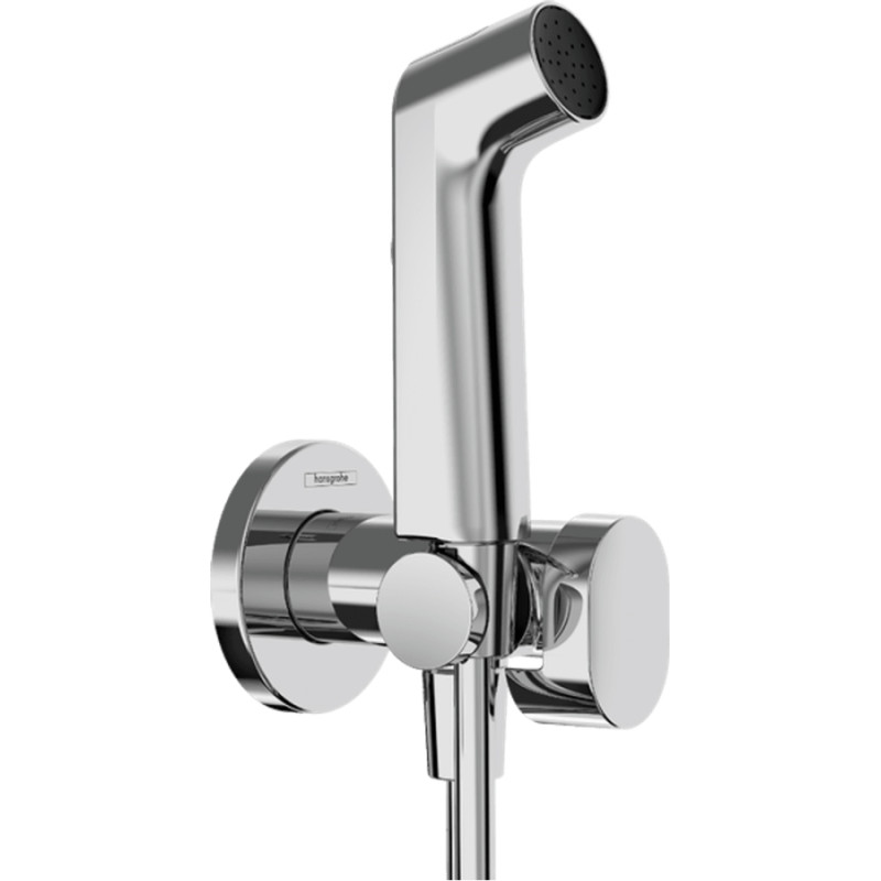 Hansgrohe rokas dušas komplekta Bidette 1jet S EcoSmart virsapmetuma daļa, hroms