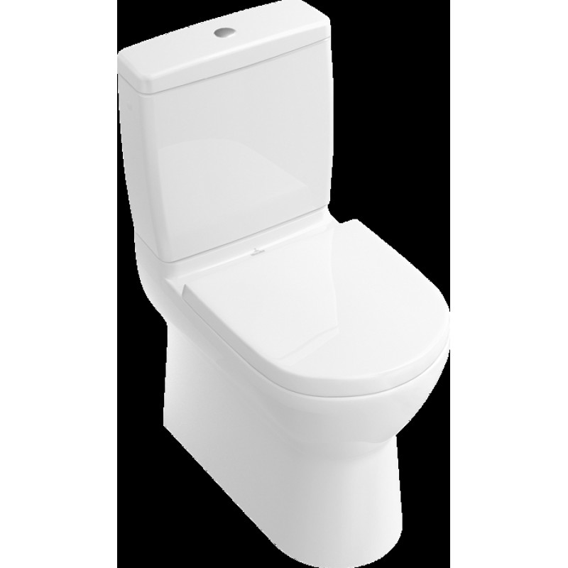 Villeroy & Boch pods ar QR/SC vāku O.novo, 360x640 mm, universāls izvads, pievads no aizmugures/sāniem, balts