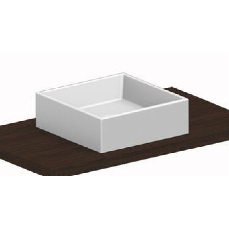 Scarabeo izlietne Teorema 46, 460x460 mm, uz virsmas, balta