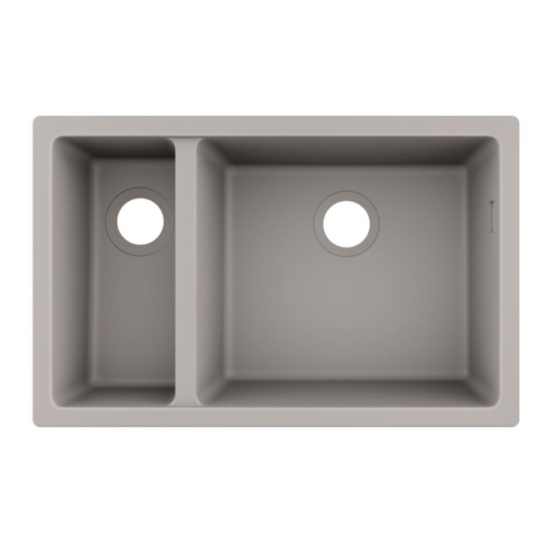 Hansgrohe virtuves izlietne S510-U635, 1.5 bļodas, 710x450 mm, zem virsmas, concrete grey