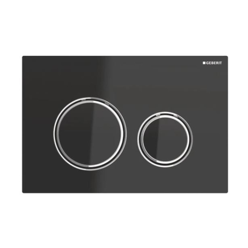 Geberit taustiņš Sigma21, 246x164 mm, melns stikls/hroms