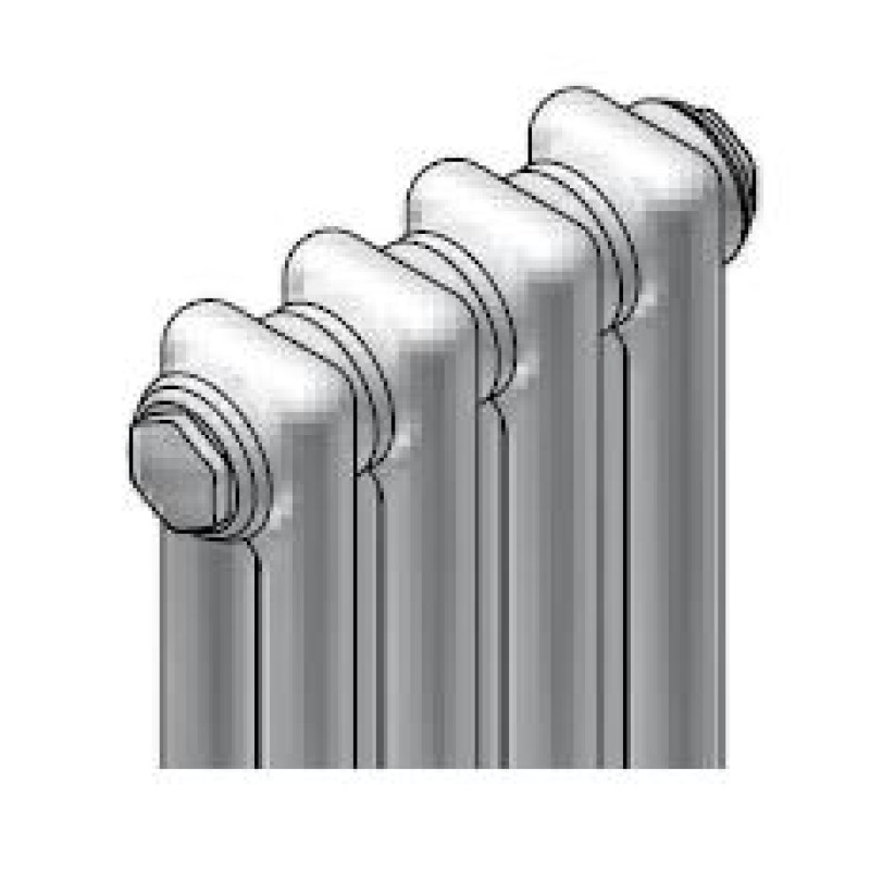 Zehnder radiators sānu Charleston 2 rindu, H-500, 12 sekcijas, S001, Technoline
