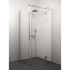 Stikla Serviss dušas stūris Veronica, 900x900 mm, h=2000, hroms/caurspīdīgs stikls