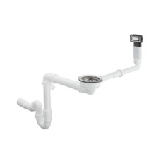 Hansgrohe virtuves izlietnes sifons ar izplūdi un pārplūdi D14-10, 1½ x40/50 mm, ner.tērauda izlietnēm