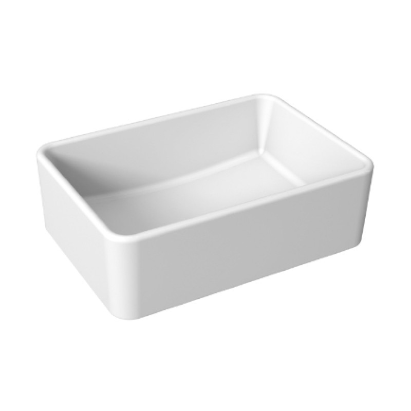 Jika izlietne Cubito Pure, 500x350 mm, h=150 mm, uz virsmas, matēta balta