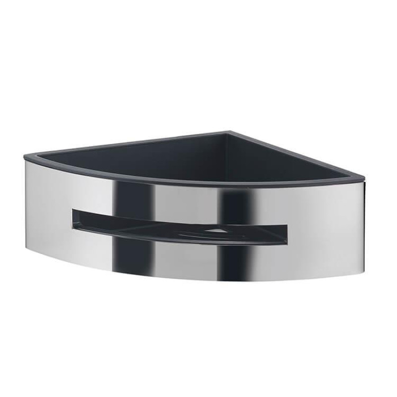 Gedy dušas režģis Poseidon stūra, hroms/melns