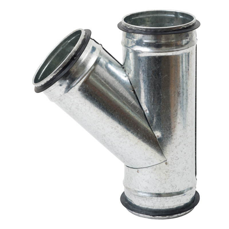 Europlast trejgabals metāla, Ø180/Ø80mm-45° ar gumijām