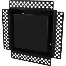 Europlast difuzors metāla, sleptās montāžas, 150x150mm - Ø80mm, melns