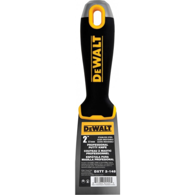 Dewalt Apdares špakteļlāpsta, nerūsējošā tērauda, ar Soft Grip rokturi, 51mm