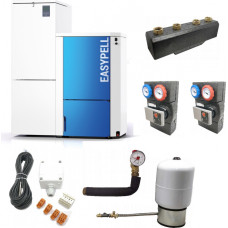 Easypell 20 Granulu apkures katls (6-20kW) ar 165kg granulu tvertni, 2 RAD+BOI