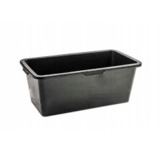 Taisnstūra plastmasas konteiners 80 litri, melns / gab