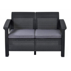 Dubultdīvāns KETER CORFU LOVE SEAT grafīta pelēks / gab