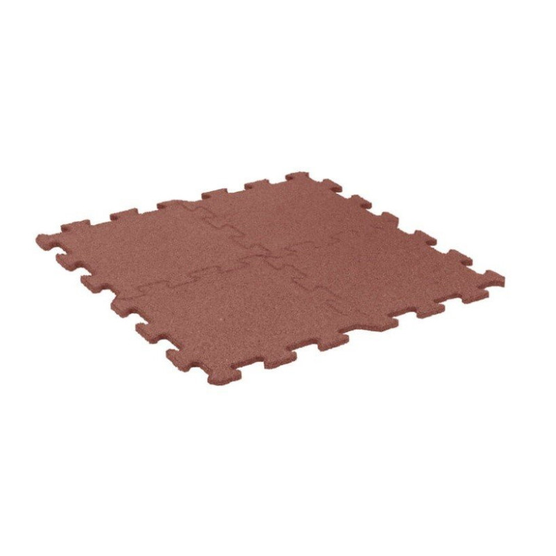 Gumijas grīdu segums PUZZLE sporta zālēm un āra laukumiem 18mm 1000 x 1000 mm, sarkans / gab