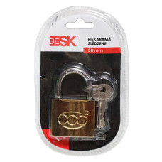 Besk Piekaramā slēdzene ar 3 atslēgām 38mm, 25AR029-4
