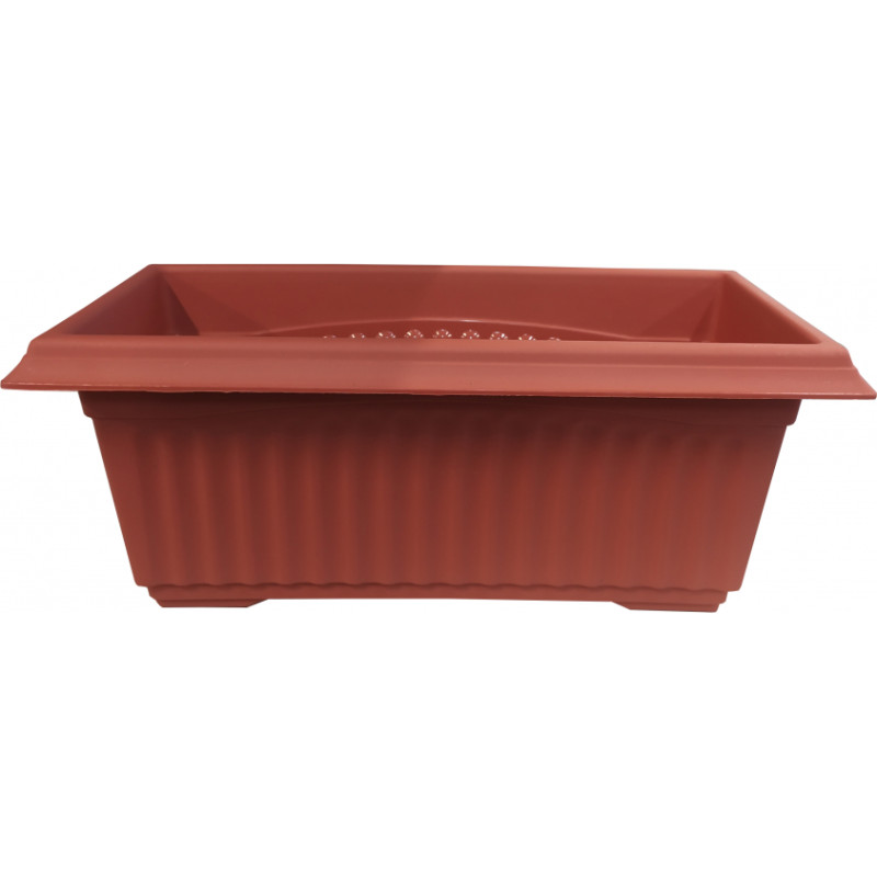 Besk Puķu pods plastmasas 40x20x15cm, brūns