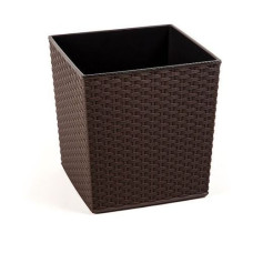 Lamela Puķu pods Juka rattan 300x300mm, t.brūns