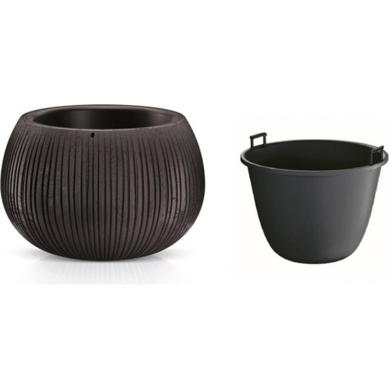 Prosperplast Puķu pods Beton Bowl 19x29cm, pelēks