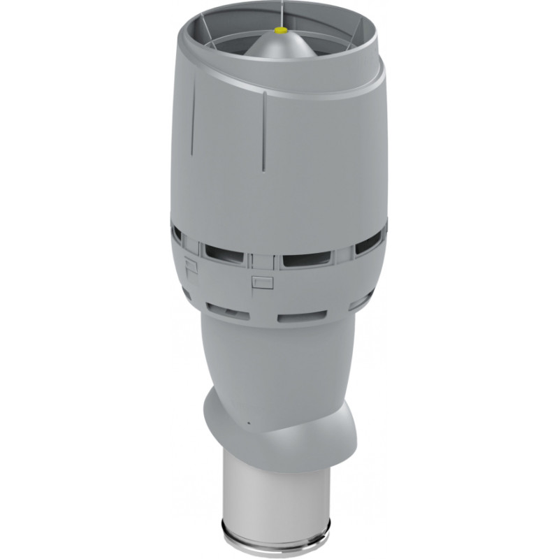 Vilpe FLOW izolēts ventilācijas izvads 160P/IS/500, gaiši pelēks