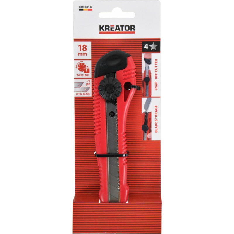 Kreator Tapešu nazis, plastmasas korpuss, ar skrūvi - 18mm KREATOR KRTH00104