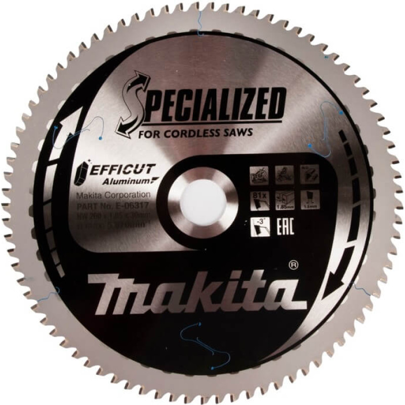 Makita Accessories Griešanas disks alumīnijam MAKITA Efficut 260x30x1,85 81T