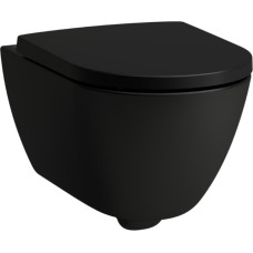 Laufen pods Pro X rimless, stiprināms pie sienas, 360x540 mm, silent flush, matēts melns