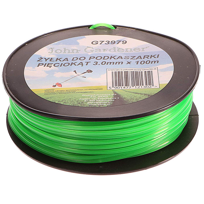 Geko Trimmera aukla, neilona, zvaigznīte 3.0mm x 100m Geko