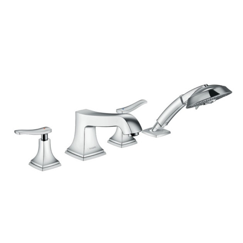 Hansgrohe vannas maisītāja Metropol Classic virsapmetuma daļa, 4 caurumu, uz virsmas, hroms