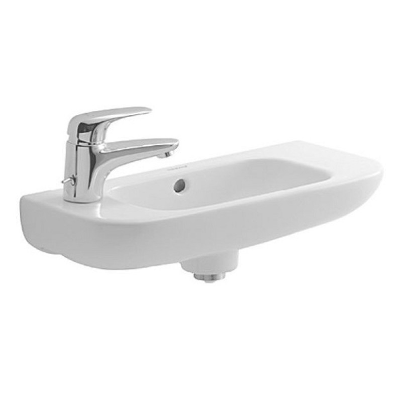 Duravit izlietne D-Code, 500x220 mm, maisītāja caurums kreisajā pusē, balta