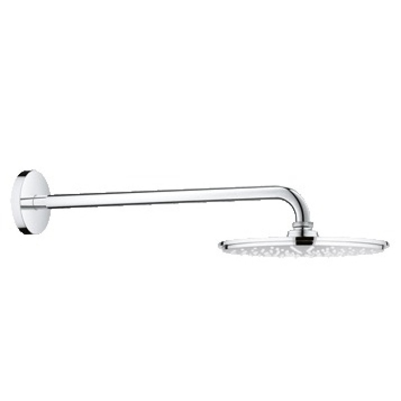 Grohe dušas galva ar turētāju Rainshower Cosmo 210 I, d=210, no sienas, hroms