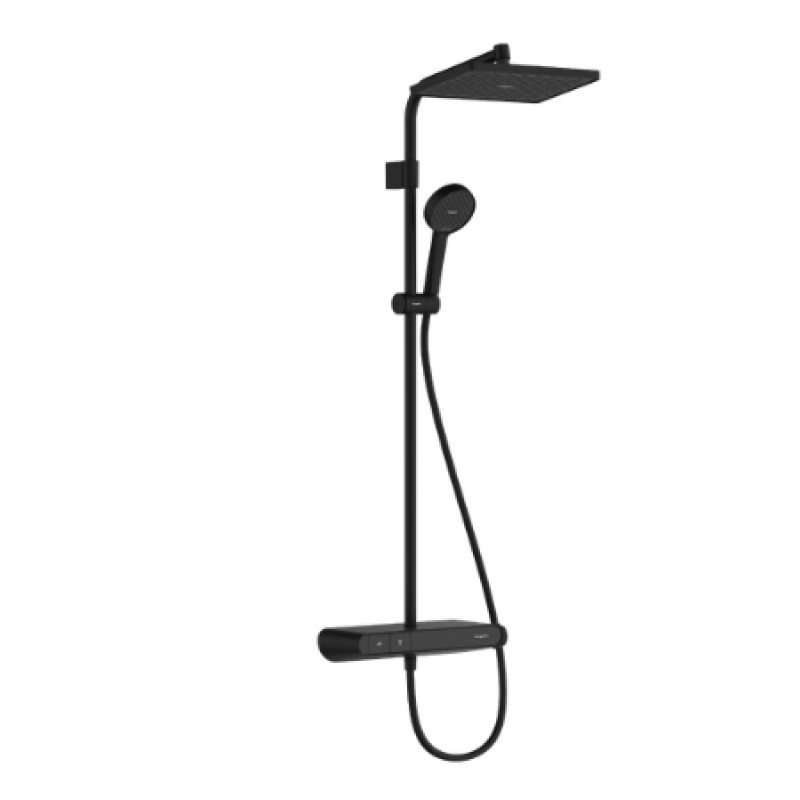 Hansgrohe dušas sistēma ar termostatu Activera Q 290 1jet EcoSmart ShowerTablet Select 360 Varia, matēta melna
