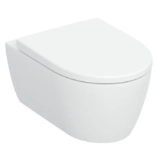 Geberit pods ar QR/SC vāku iCon rimless, stiprināms pie sienas, 355x530 mm, TurboFlush, balts
