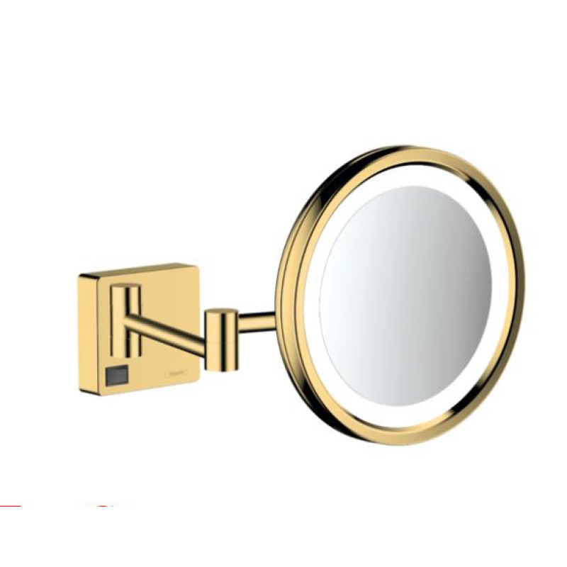 Hansgrohe kosmētiskais spogulis ar apgaismojumu AddStoris, polished gold optic