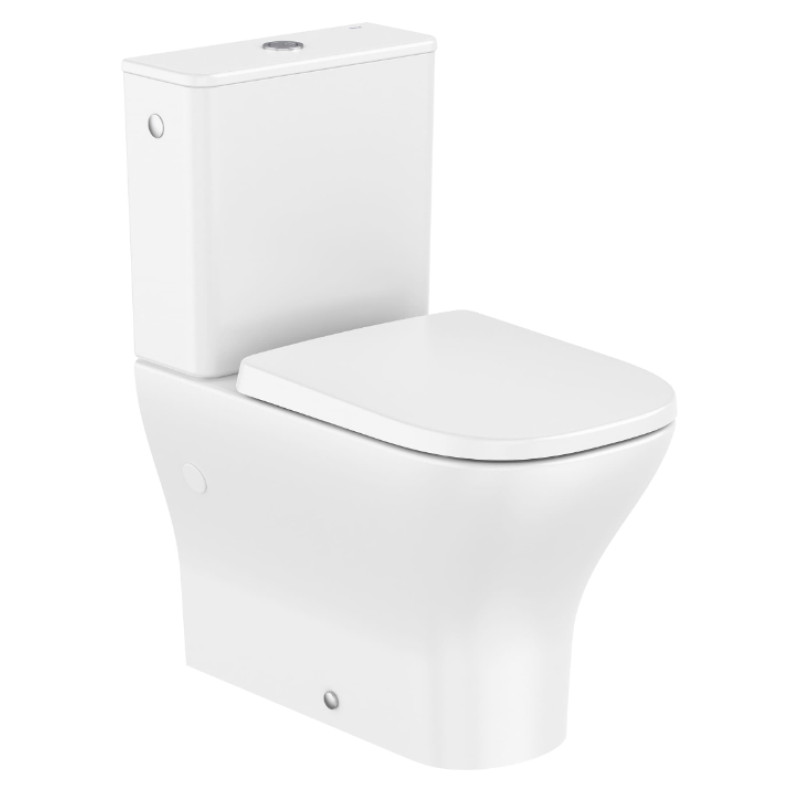 Roca pods ar QR/SC vāku Optica Vortex, 376x630 mm, universāls izvads, pievads no apakšas, balts