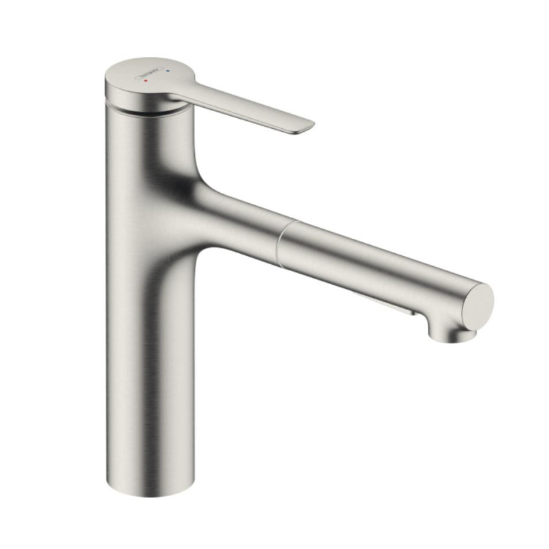 Hansgrohe virtuves izlietnes maisītājs ar izvelkamu dušu Zesis M33-160 2jet, stainless steel optic