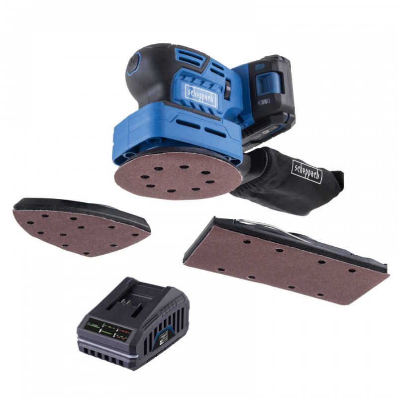 Scheppach Akumulatora daudzfunkcionālā slīpmašīna C-MSA3/1-X – SET S, Scheppach
