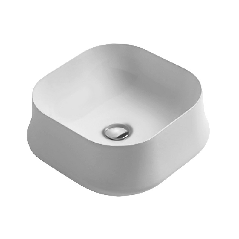 Simas Sharp izlietne 42x42cm, kvadrātformas, uz virsmas, balta - gab.