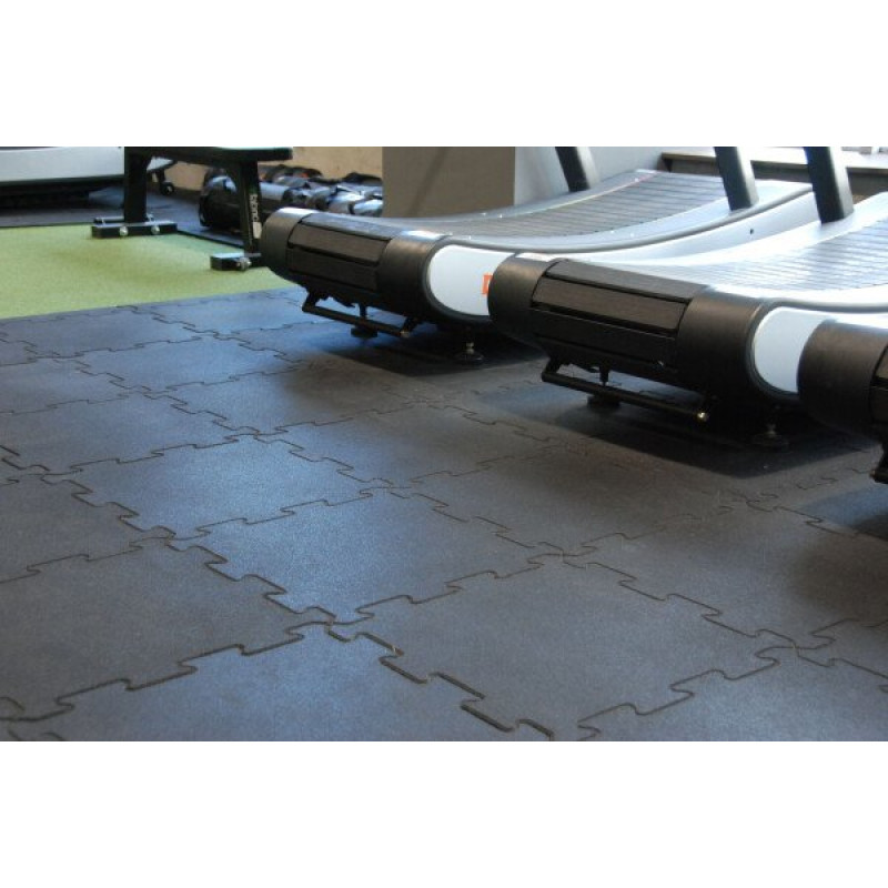 Gumijas grīdu segums PUZZLE sporta zālēm un āra laukumiem 18mm 1000 x 1000 mm, zaļš / gab