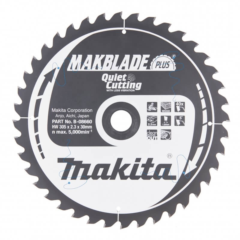 Makita Accessories Zāģripa MAKITA Makblade plus 305x30x2,3mm 40T 5°