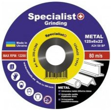 Slīpēšanas disks metālam Specialist 125x6x22