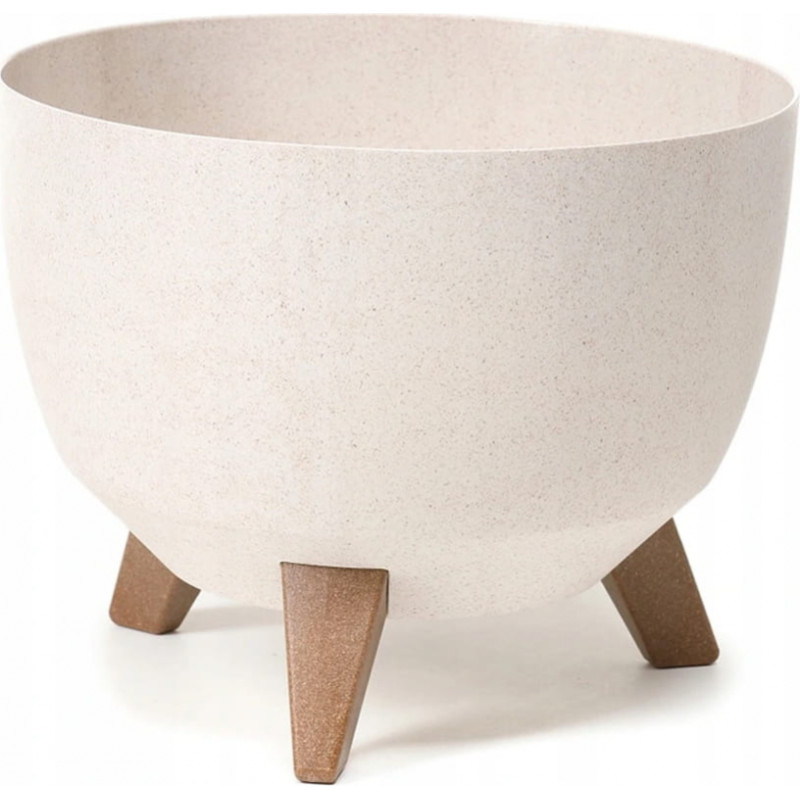 Lamela Puķu pods Roma Eco Wood 40cm, balts