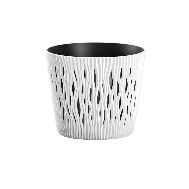 Prosperplast Puķu pods Sandy Round 22x26cm, balts