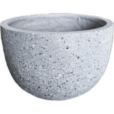 Besk Puķu pods stiklšķiedras pusapaļš 30x20, gaiši pelēks